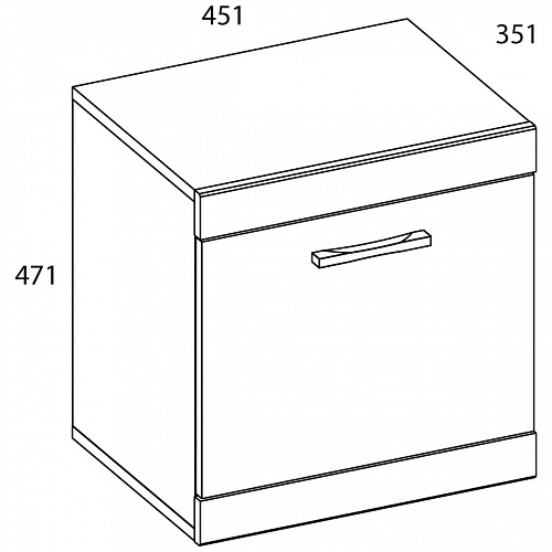Тумба 1D OSKAR дуб Санремо