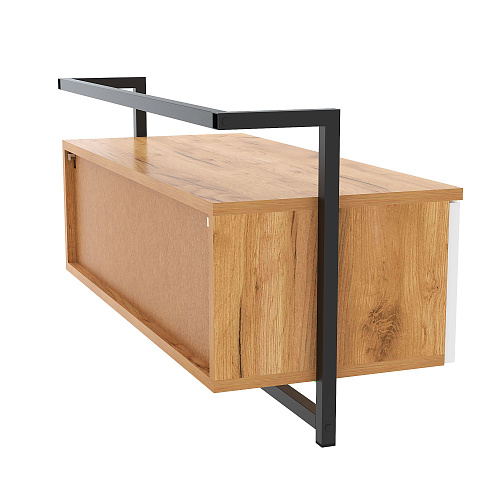 Консоль навесная лофт DQ SITI дуб вотан/белый