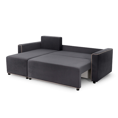 Угловой диван Некст Альба темно-серый/бежевый