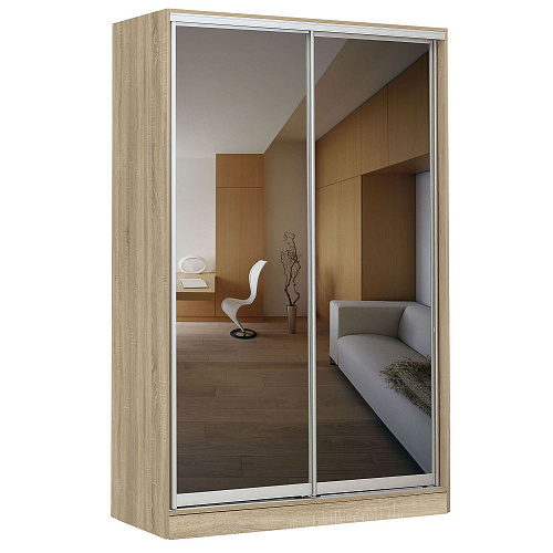 Шкаф-купе 2-х дверный 1540х590 ВАРИАНТ 5 Дуб сонома