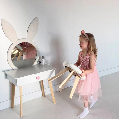 Набор детский Зайка белое дерево/белый (плюш)