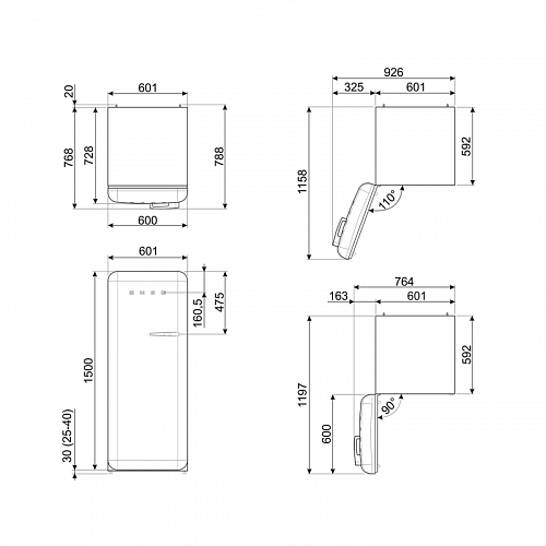 Холодильник SMEG FAB28LWH6