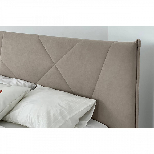 Кровать Бест 160х200 капучино (велюр)