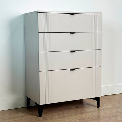 Комод Рич кашемир/фрапучино матовый/черный