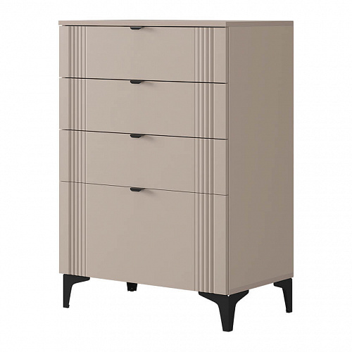 Комод Рич кашемир/фрапучино матовый/черный