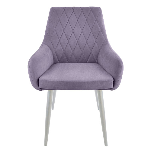 Стул Корлеоне белый муар/Катания Лавендер