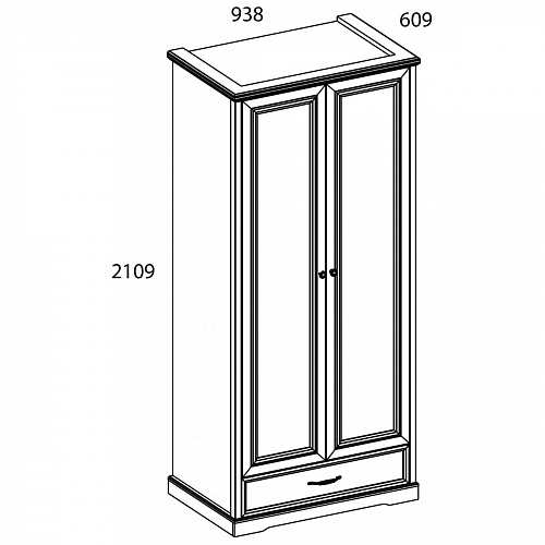 Шкаф TOSCANA NEW 2DG1S Персидский жемчуг/Каньон