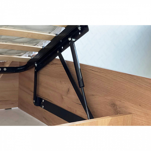 Кровать с подъемным механизмом Юниор 90х200 дуб крафт золотой