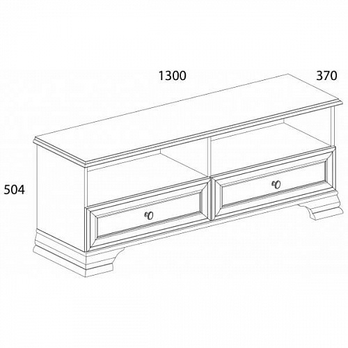 Тумба RTV 2S2N TIFFANY Белый