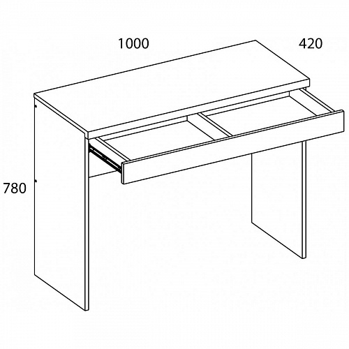 Туалетный столик LIMA 1S Персидский жемчуг/Мадура