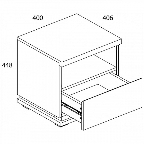 Тумба прикроватная LIMA 1SN Персидский жемчуг/Мадура