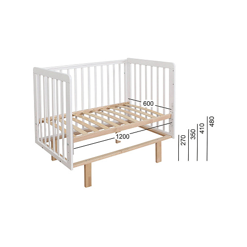 Кровать детская Соня КМ.014.01-032 Снег (Лак)