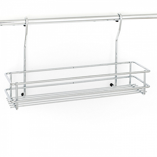 Полка навесная одноуровневая, 352х140х216мм, хром