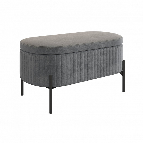 Пуф Винни графит (велюр)