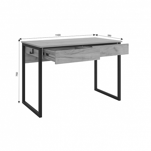 Набор детской мебели Зефир К6 белое дерево/серый (эмаль)/графит (велюр)