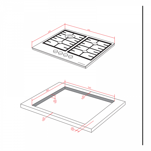 Варочная поверхность Kuppersberg TS 68 X