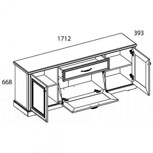 Тумба RTV TOSCANA NEW 3D1S Персидский жемчуг/Каньон