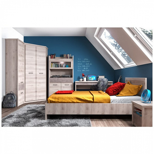 Шкаф с витриной 1V2D1S JAZZ Каштан найроби/Оникс