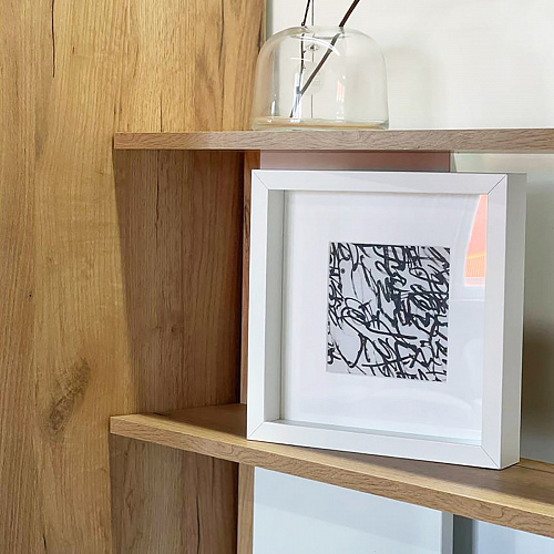 Стенка Бери дуб крафт золотой/белое дерево