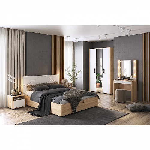 Туалетный столик Зара дуб сонома/белый