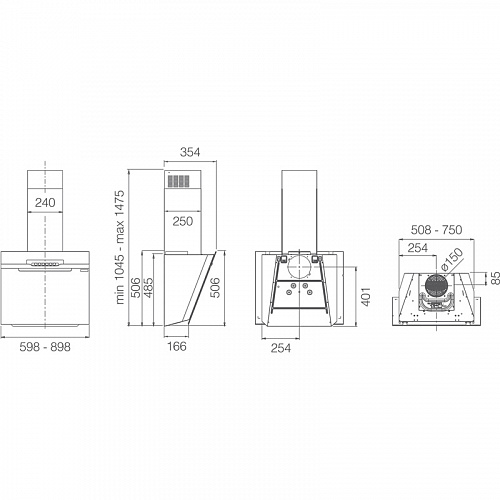 Вытяжка ELICA MAJESTIC @ WH/A/60-PRF0124235B