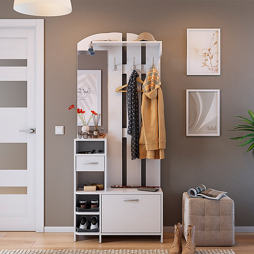 Прихожая Мила белое дерево