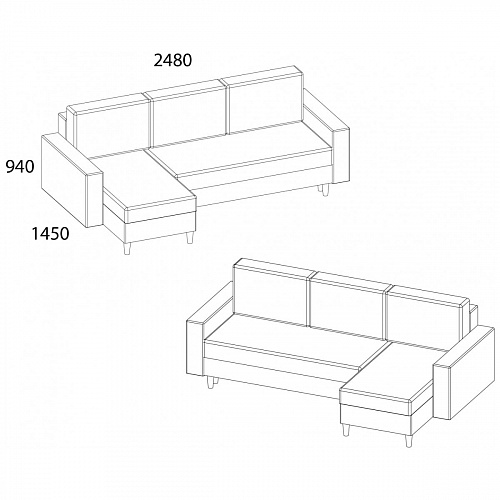 Диван угловой CARMEN SOFT SIMPLE 25