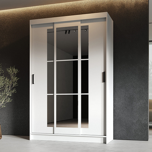 Шкаф-купе БРУНО 2 Белый гладкий