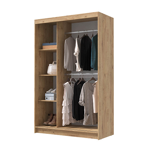 Шкаф-купе БРУНО 3 Дуб Вотан/Белый гладкий