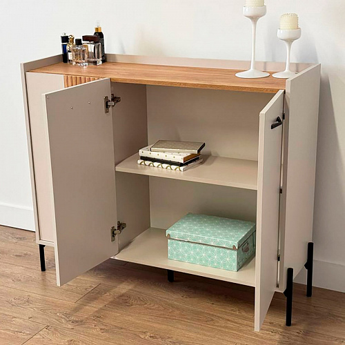 Комод Доминика кашемир/дуб крафт золотой