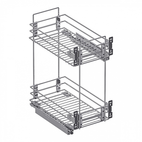 Бутылочница выкатная на 2 полки 450х260х530мм с нижним креплением