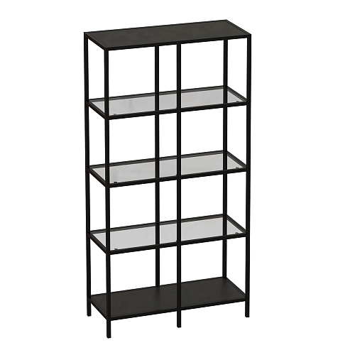 Стеллаж Нора 900 со стеклянными полками