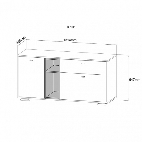 Комод Ланс К101 Белый