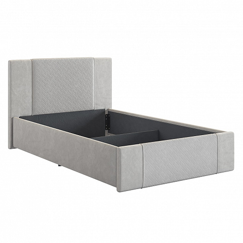 Кровать с подъемным механизмом Хлоя 120х200 галька (велюр)