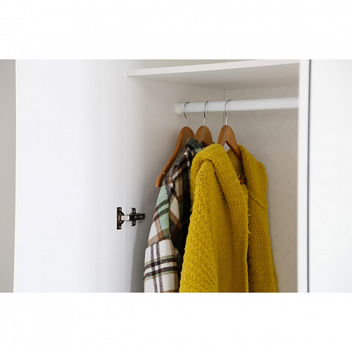 Шкаф двухдверный Ева 102.01 белое дерево/белый матовый