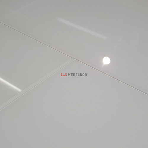 Стол обеденный Kenner 1300 C белый/стекло белое глянец