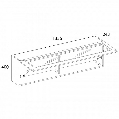 Полка 1D OLIVIA Вудлайн крем